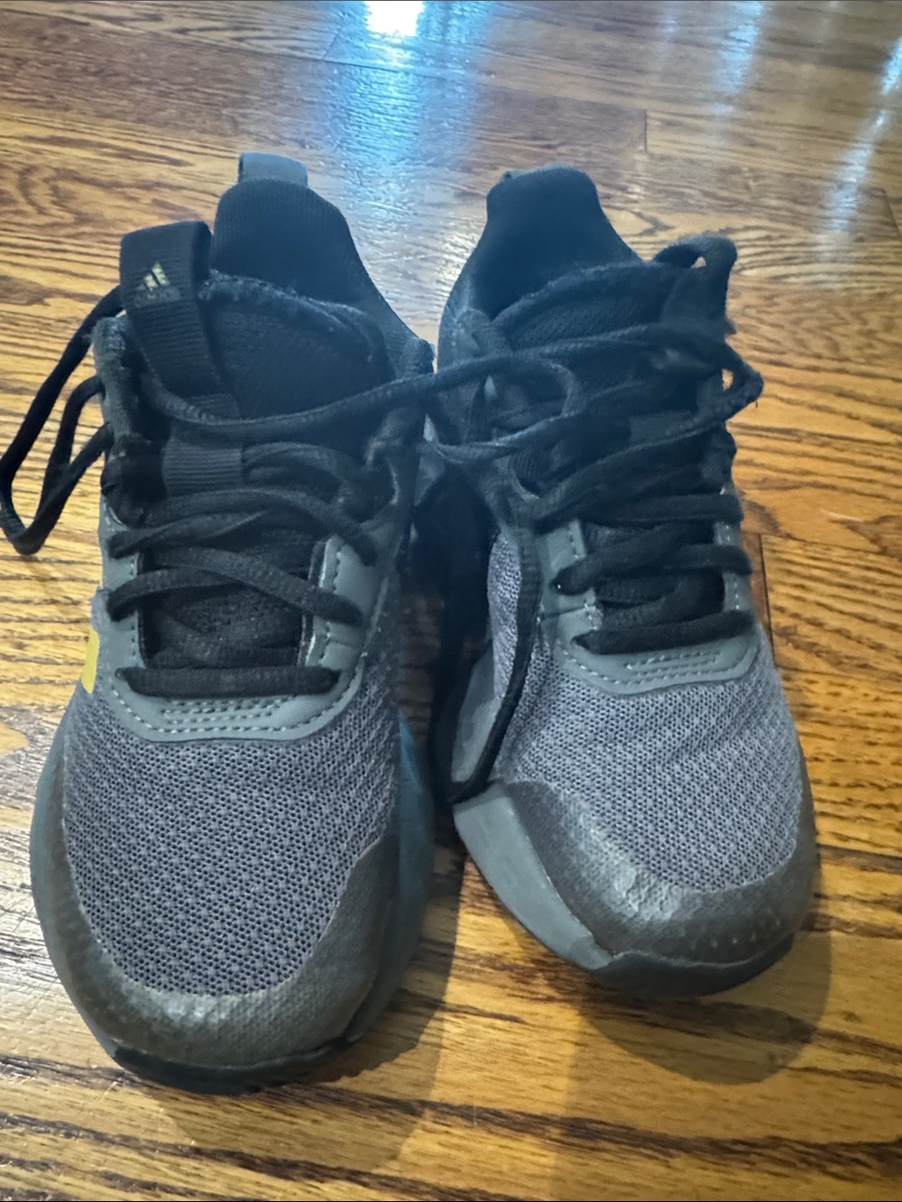 adidas Kids Gray and Black Sneakers